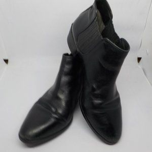 Michael Kors Shaw black leather ankle booties 7.5